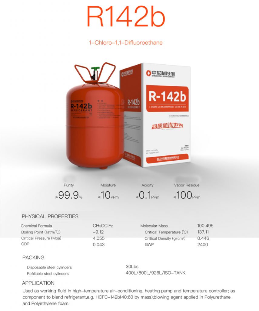 R142b 1Chlorine,1Difluroethane Master Refrigerants